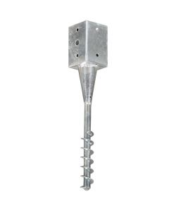 Picchetti di Terra 6 pz Argento 9x9x56 cm in Acciaio Zincato