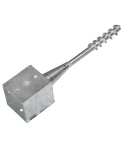 Picchetti di Terra 2 pz Argento 12x12x56 cm in Acciaio Zincato