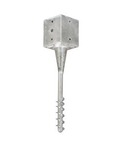 Picchetti di Terra 6 pz Argento 12x12x56 cm in Acciaio Zincato
