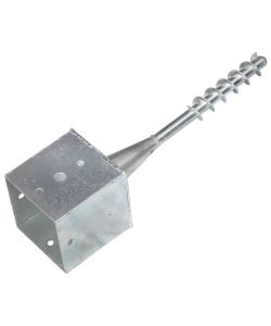 Picchetti di Terra 6 pz Argento 14x14x58 cm in Acciaio Zincato