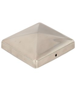 Tappi per Pali a Piramide 6 pz in Acciaio Inox 101x101 mm