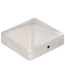 Tappi per Pali a Piramide 6 pz in Metallo Zincato 71x71 mm
