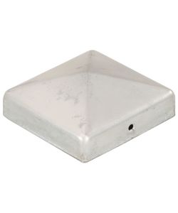 Tappi per Pali a Piramide 6 pz in Metallo Zincato 81x81 mm