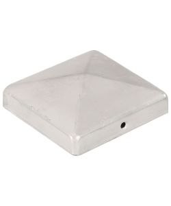 Tappi per Pali a Piramide 6 pz in Metallo Zincato 101x101 mm