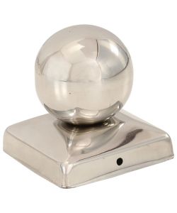 Tappi per Pali 6 pz Estremit a Globo in Acciaio Inox 71x71 mm