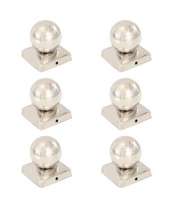 Tappi per Pali 6 pz Estremit� a Globo in Acciaio Inox 101x101 mm