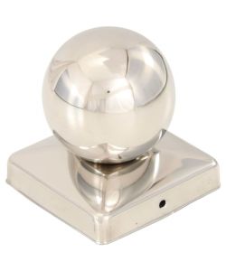 Tappi per Pali 6 pz Estremità a Globo in Acciaio Inox 101x101 mm