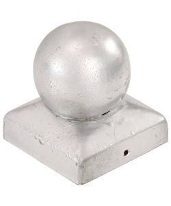 Tappi per Pali 6 pz Estremit a Globo Metallo Zincato 71x71 mm