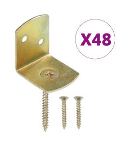 Staffe per Pannello di Recinzione 48 pz a L in Metallo Zincato