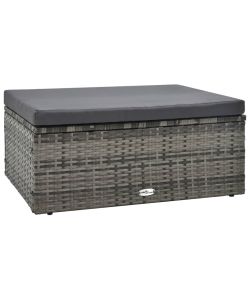 Set Divani da Giardino 5 pz con Cuscini in Polyrattan Grigio 47814