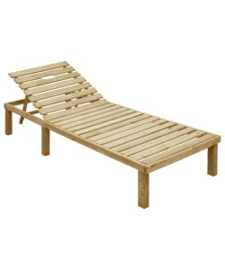 Lettino Prendisole in Legno di Pino Impregnato