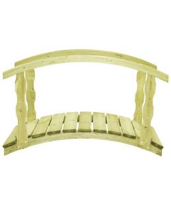 Ponte Giardino con Corrimano 170x74x105 cm in Pino Impregnato