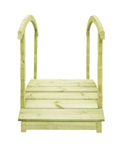 Ponte Giardino con Corrimano 170x74x105 cm in Pino Impregnato
