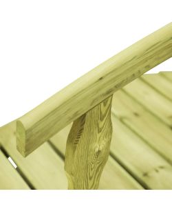 Ponte Giardino con Corrimano 170x74x105 cm in Pino Impregnato