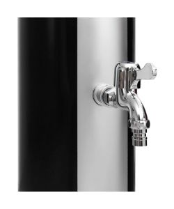 vidaXL Doccia Solare da Giardino - Nero e Argento - 40 L