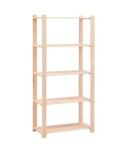 Scaffali a 5 Livelli 3 pz 80x38x170 cm Massello Pino 250 kg