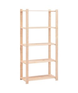 Scaffali a 5 Livelli 10 pz 80x38x170 cm in Massello Pino 250kg