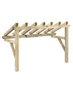 vidaXL Tettoia per Porta d'Ingresso - Legno di Pino - 200x100 cm