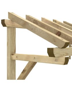 vidaXL Tettoia per Porta d'Ingresso - Legno di Pino - 200x100 cm