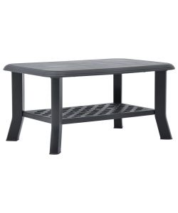 Tavolino da Caff Antracite 90x60x46 cm in Plastica