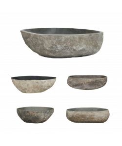 Lavandino in Pietra di Fiume Ovale 45-53 cm