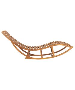 Lettino a Dondolo in Legno Massello di Teak