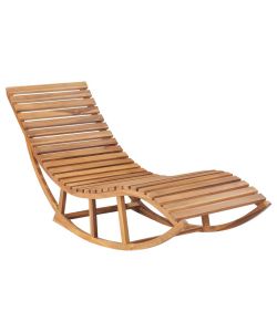 Lettino a Dondolo in Legno Massello di Teak