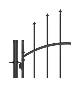 Cancello da Giardino in Acciaio 1x2,5 m Nero