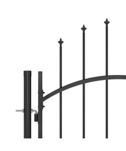 Cancello da Giardino con Punta a Lancia 5x2,25 m Nero