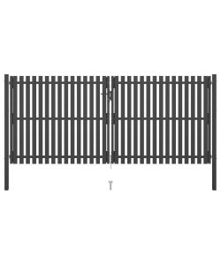 Cancello per Recinzione in Acciaio 4x2 m Antracite