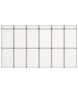 vidaXL Parete Espositiva Pieghevole 18 Pannelli 362x200 cm Bianco - Divisorio per Fiere - Pannelli Espositivi