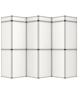 vidaXL Parete Espositiva Pieghevole 18 Pannelli 362x200 cm Bianco - Divisorio per Fiere - Pannelli Espositivi
