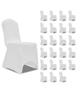 Coprisedie in Tessuto Elasticizzato Bianco 24 pz