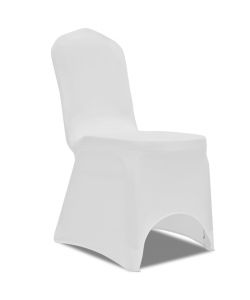 Coprisedie in Tessuto Elasticizzato Bianco 24 pz