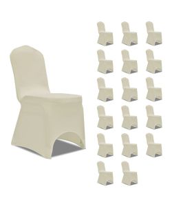 Coprisedie in Tessuto Elasticizzato Crema 18 pz