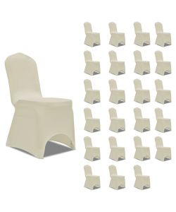 Coprisedie in Tessuto Elasticizzato Crema 24 pz