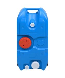 Serbatoio d'Acqua con Ruote per Campeggio 40 L Blu