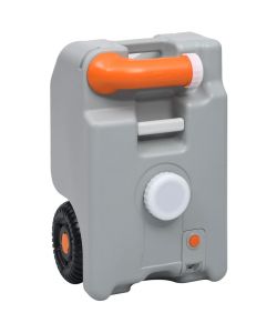 Serbatoio d'Acqua con Ruote per Campeggio 25 L Grigio