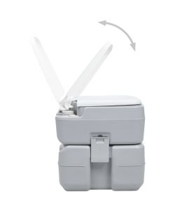 WC Portatile per Campeggio Grigio 20+10 L