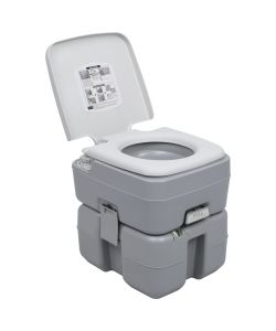 WC Portatile per Campeggio Grigio 20+10 L