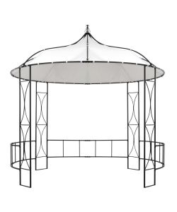 Gazebo 300x290 cm Bianco Rotondo