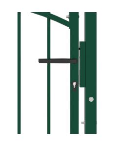 Cancello per Recinzione ad Arco in Acciaio 100x150 cm Verde