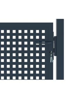 Cancello per Recinzione Antracite 102x125 cm in Acciaio