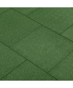 Piastrelle Anticaduta 12 pz in Gomma 50x50x3 cm Verde