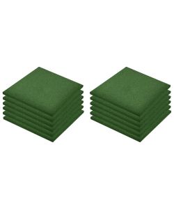 Piastrelle Anticaduta 12 pz in Gomma 50x50x3 cm Verde
