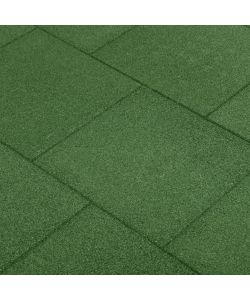 Piastrelle Anticaduta 18 pz in Gomma 50x50x3 cm Verde