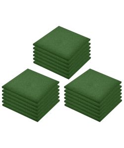 Piastrelle Anticaduta 18 pz in Gomma 50x50x3 cm Verde