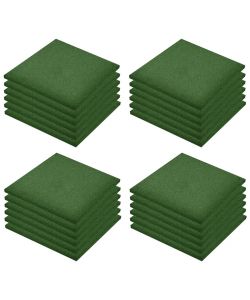 Piastrelle Anticaduta 24 pz in Gomma 50x50x3 cm Verde