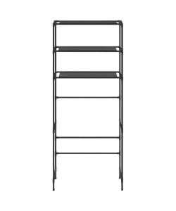 vidaXL Scaffale per Lavatrice Nero 69x28x169 cm - 3 Ripiani - Organizer Bagno e Lavanderia