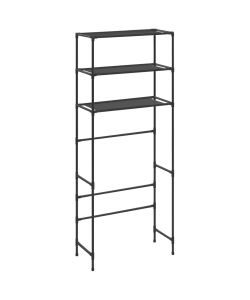 vidaXL Scaffale per Lavatrice Nero 69x28x169 cm - 3 Ripiani - Organizer Bagno e Lavanderia